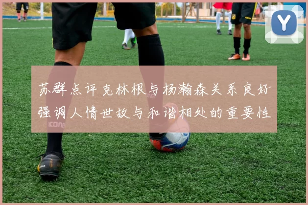 苏群点评克林根与杨瀚森关系良好强调人情世故与和谐相处的重要性